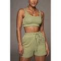 Women Clothing Summer 2026 Custom Logo Tracksuit 2 Piece Crop Top and Shorts Sets Comfy Cotton Two Piece Outfits for Ladies