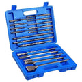 DZ 17 PCS SDS Plus Alloy High Speed Steel Drill Bit Set Chisels Carbide Tipped Hole Drill Bits for Masonry Concrete Wall Block