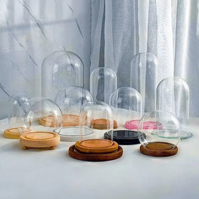 Wholesale High Borosilicate Transparent Dome Glass Landscape Cover Glass Protective Cover Tabletop Craft Decoration