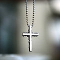 SS8-608P Steel Soldier Necklace Men Chains Necklace Jewelry Stainless Steel Cross Pendant