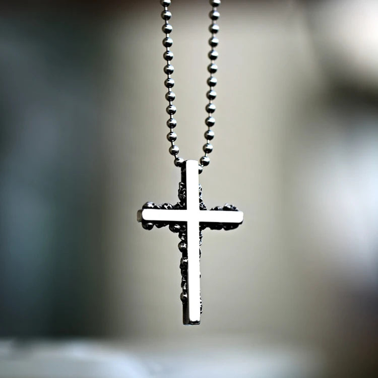 SS8-608P Steel Soldier Necklace Men Chains Necklace Jewelry Stainless Steel Cross Pendant