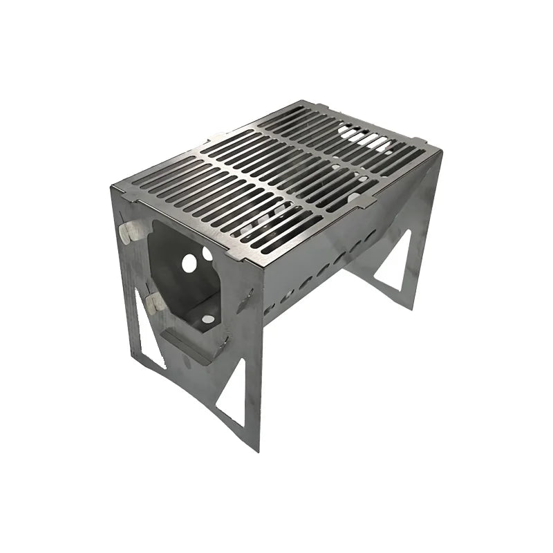 Folding Portable BBQ Charcoal Grill Compact Tabletop Mini Smoker Small BBQ Grill Outdoor for Travel Backyard Picnic Beach