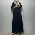 2024 Hot Selling DEMU Women's Elegant Long Skirt Abaya Dubai Embroidered Lace Cardigan Robe Factory Direct Sale