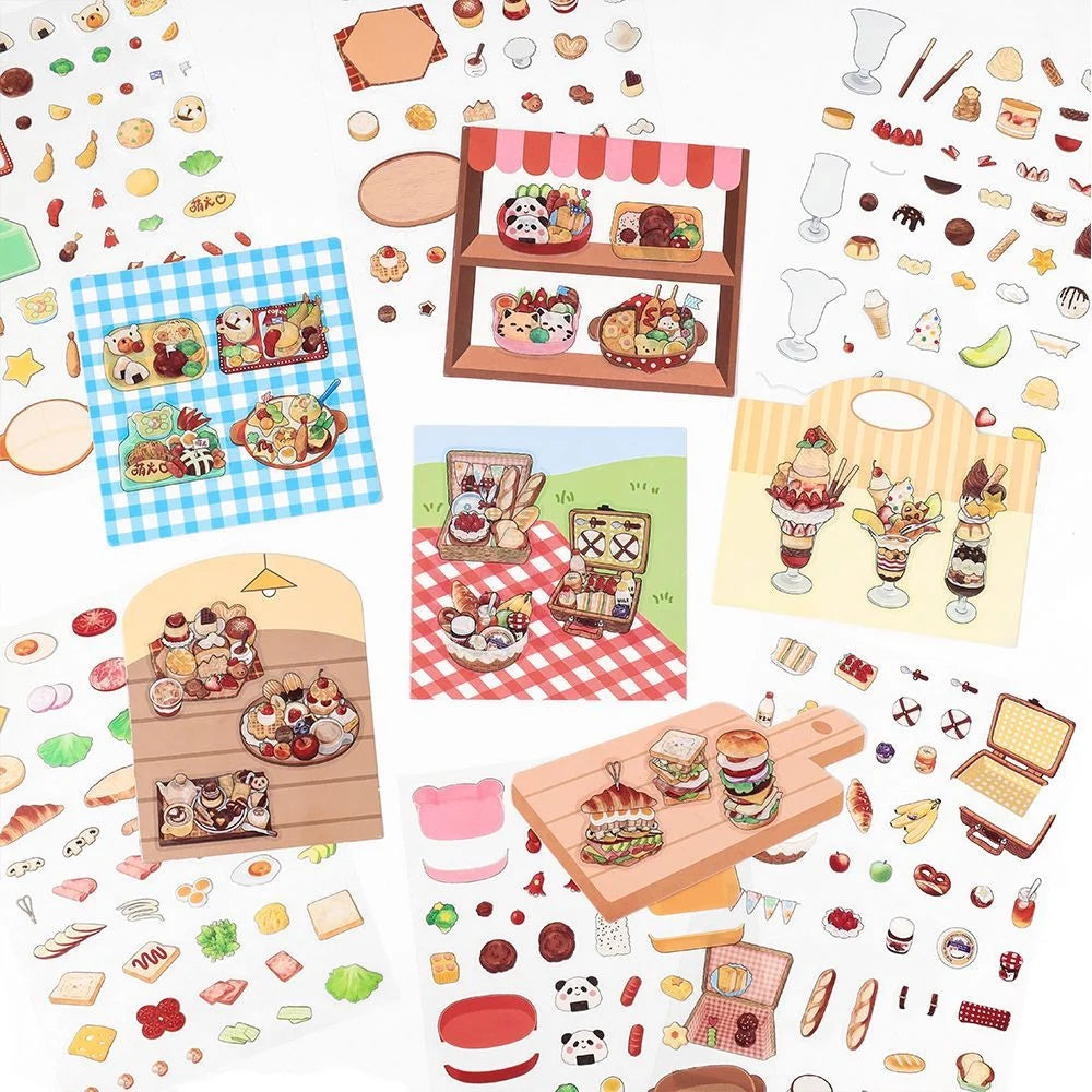 Good Food Fun Series Landscaping Handbook Material Decorative Stickers 2 Stickers per Pack for Home Decoration