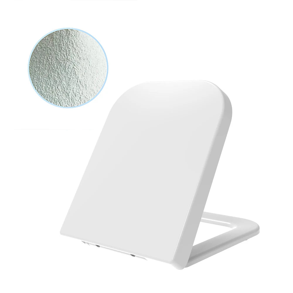 SU005 Modern Urea Soft Close Toilet Seat Customizable Color Square Shape Durable Bathroom Lid with Stylish Design