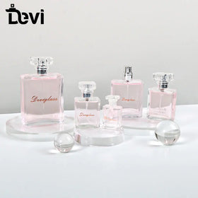 Devi Wholesale Private Label 7.5ml 30ml Vintage Luxury Round Fancy Perfume Glass Bottle Screen Printing Customizable Color Logo