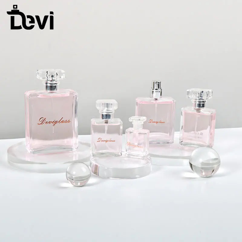 Devi Wholesale Private Label 7.5ml 30ml Vintage Luxury Round Fancy Perfume Glass Bottle Screen Printing Customizable Color Logo