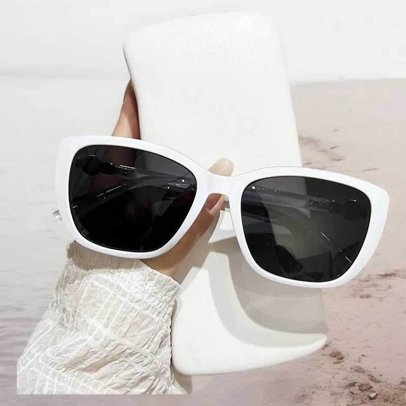 Women Vintage Retro Color Sunglasses New Fashion Polarized UV400 Eyewear Shades with Frames Lady Sun Glasses