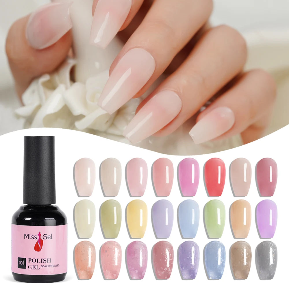 Missgel Professionnel Wholesale Supplies Milky Pink Color Ensemble De En Gel UV Semi Permanent Vernis Ongles