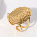 Factory Wholesale Jewelry Non-fading Stainless Steel Open Gold Rings for Women's Gift