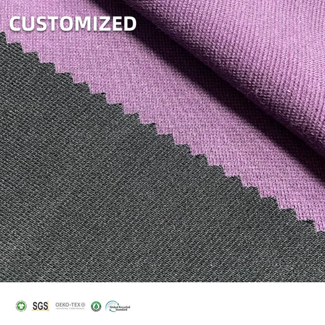 Organic Cotton Rib Fabric Knit Cotton Spandex Ribbed Fabric for Winter Clothes
