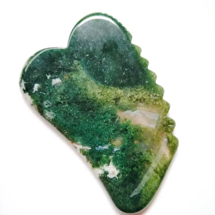 DIY Face Roller Moss Agate Gua Sha Tool