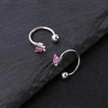 Gaby Butterfly Labret Piercing Septum Nose Rings Lip Ring Tragus Helix Earring Stud Body Jewelry for Engagement