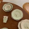 Solhui Ceramic Tableware Microwave Bowl Small Lily of the Valley Ceramic Home Plates