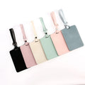 2 Pack PU Leather Travel Luggage Tag With Hollow Window