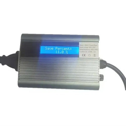 +JS001C Metal Engine-Powered Electricity Saving Box with Saving Percent Display 220V for Home & Office Use