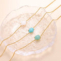 Gold Plated Waterproof Jewelry Stainless Steel Bracelet Tarnish Free 18k Gold Plated Stone Bracelet for Women