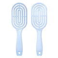 Self-Cleaning Cross Hollow-out Hair Brush for Women Salon Massage Detangling Comb with Plastic Handle for Daily Use