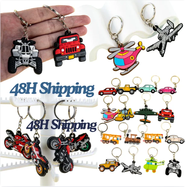 Custom Sport Boy 2D Soft Pvc Keychain Personalized Customized Key Chain Gift Keyring Motorcycle Soft Rubber Keychains