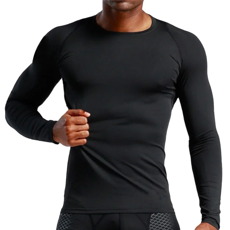 Custom Wholesale Plus Size Spring Long Sleeve Gym Wear Men's T-shirt Fitness Basketball Training Jogging Sportswear Quick Dry