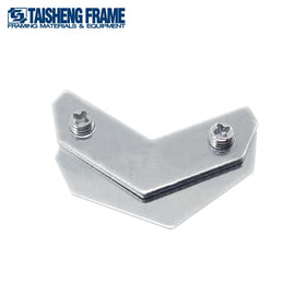TS-K333 Metal Photo Frame Hardware Accessories 120 Degree L Shaped Angle Bracket Flat Plate Fastener Tapped Corners