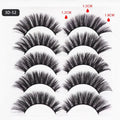 Hot-selling 3D46-3D55 5 Pair 3D Mink False Eyelashes Wispy Cross Long Thick Soft Mink EyeLashes