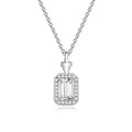 925 Sterling Silver Link Chain Trendy Moissanite Diamond Pendant Necklace Perfume Bottle Shape for Wedding Parties