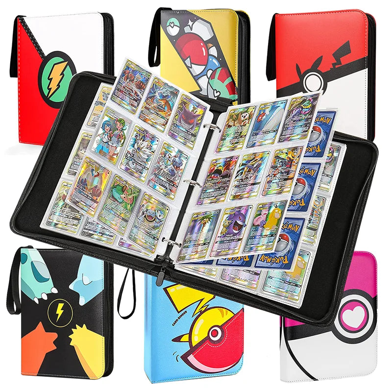 Hot Selling Trading Card Binder for Poke Mon Game Cards 9 Grips 900 Pockets Map