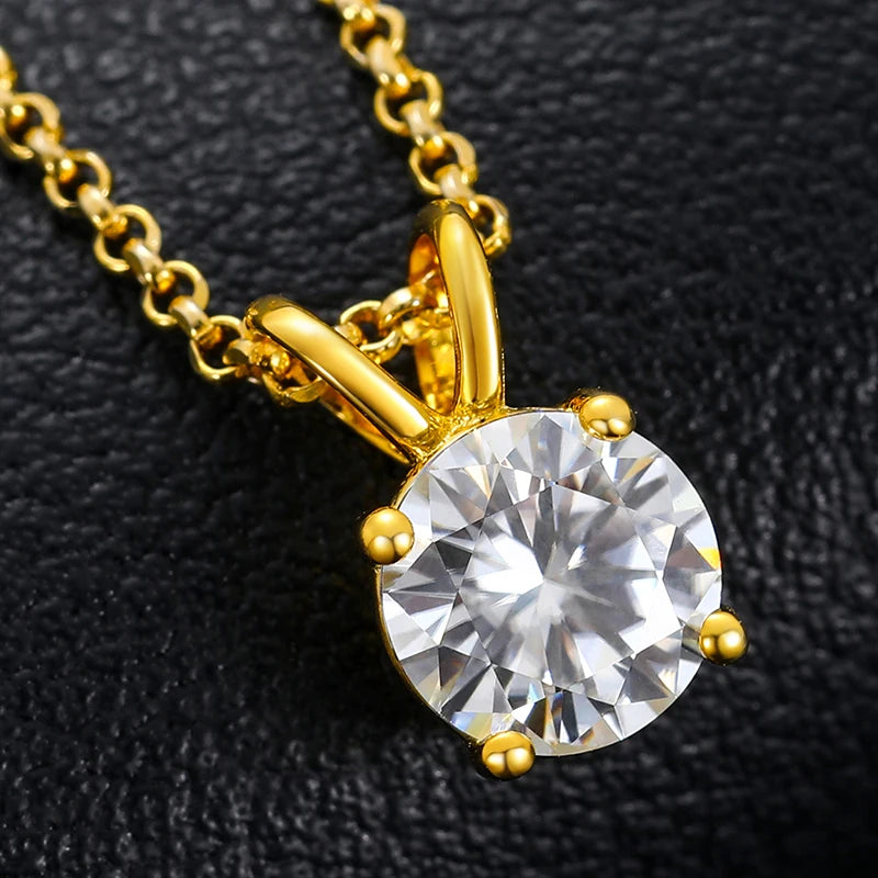 Drop Shipping Fine Jewelry Luxury 1ct VVS Moissanite Silver 925 Big Diamond Charm Pendant Iced Out Moissanite Pendant