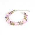Zooying Vintage Natural Crystal Crushed Amethyst Flower Bracelet Lovers Gemstone Bracelet