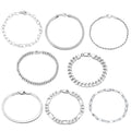 RINNTIN SB-2105 Pure 925 Silver Bracelet Chain Pulsera Adjustable Cuban for Men Bracelet Women Bracelet Custom Jewelry Findings