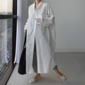 Wholesale 2025 Fall New Loose Shirt Long Over-the-knee Dress All-match Cardigan Women's Fashion Sun Protection dress
