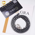 Ready to Ship Tennis Bracelet  Lab Diamond No Tarnish Stainless Steel 316L Vvs Black Moissanite Tennis Chain