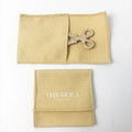 Personalized Soft Brush Cotton Bag Envelop Shape With Custom Logo Luxury Packaging  Jewelry Pouch