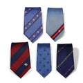 Italian Style Bee Embroidery Navy Red Black Stripe Tie Mens 7cm Fashion Trend Student Silk Tie