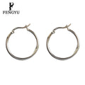 Fashion Round Hoop Earrings Womens 925 Sterling Silver Simple Geometrical Clasp Earring Custom Designer Fine Jewelry Wholesale