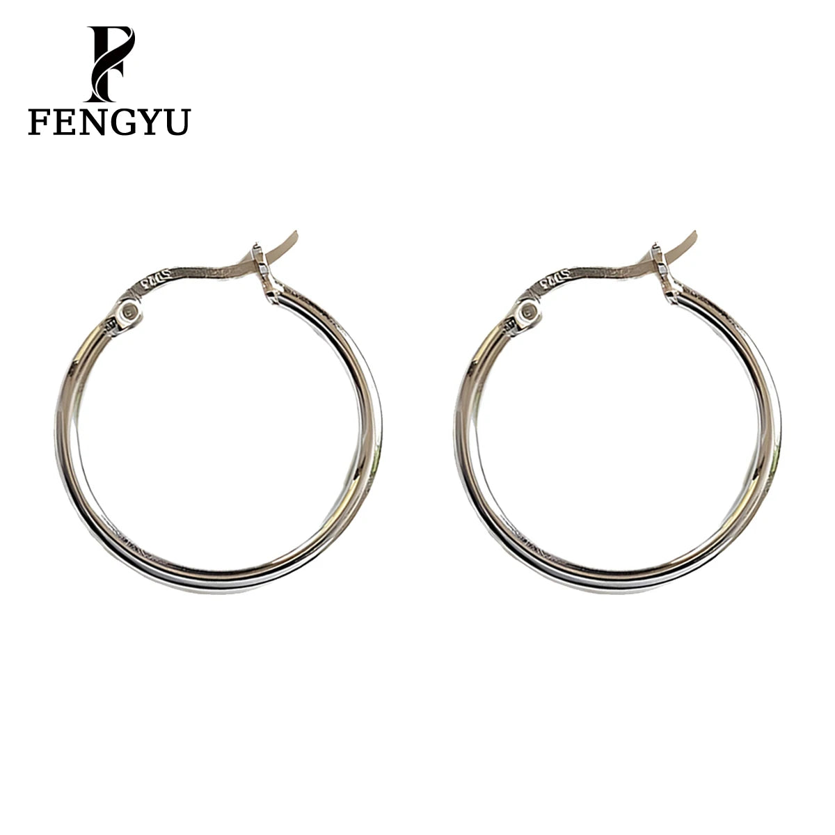 Fashion Round Hoop Earrings Womens 925 Sterling Silver Simple Geometrical Clasp Earring Custom Designer Fine Jewelry Wholesale