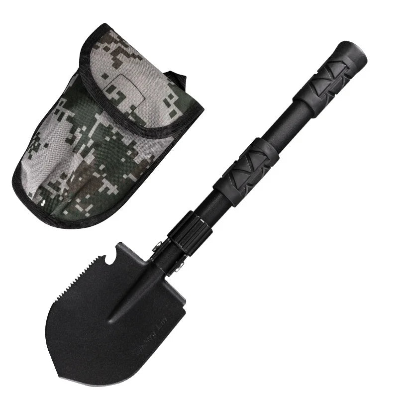 Portable Camping Heavy Duty Alloy Steel Car Snow Survival Shovel for Off Road Gardening Camping Hiking