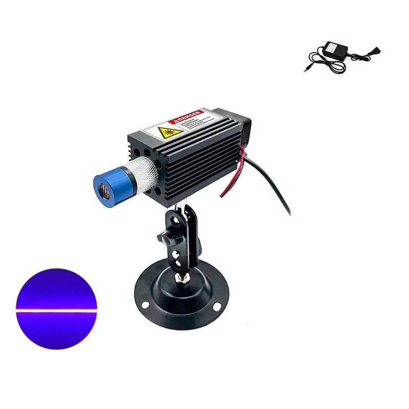 New High Power Compact Adjustable Focusing Aluminum Alloy Shell Powell Lens 405nm 300mw 600mw Blue Violet Line Laser Module