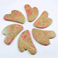 Private Label 100% Natural Anti Aging Beauty Facial Skin GuaSha Scraping Tool Unakite Jade Gua Sha Stone Set of Gift Kit