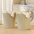 Large-Capacity Wicker Organizer Basket for Household Dirty Clothes Storage Kitchen High-Aesthetics