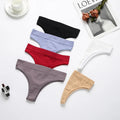 JOGOGO Wholesale Customize Women's Large Size Solid Color Mid-Waist Panties Breathable Comfort Seamless Ribbed Bragas