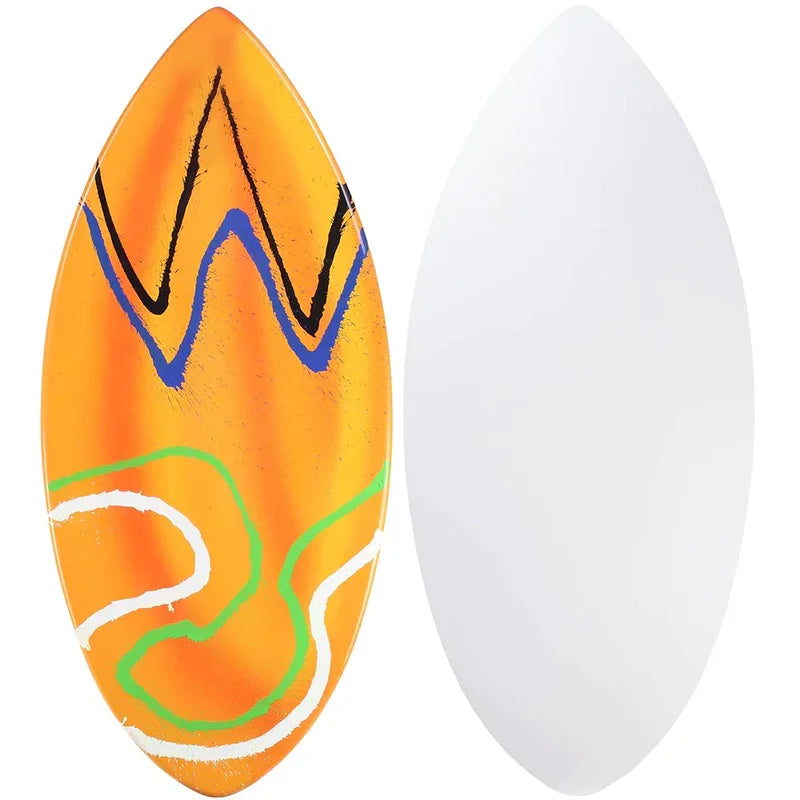Individual Design Wooden Surfboard Shortboard Water Sports Surfing Wooden Skim Board With Traction Pads