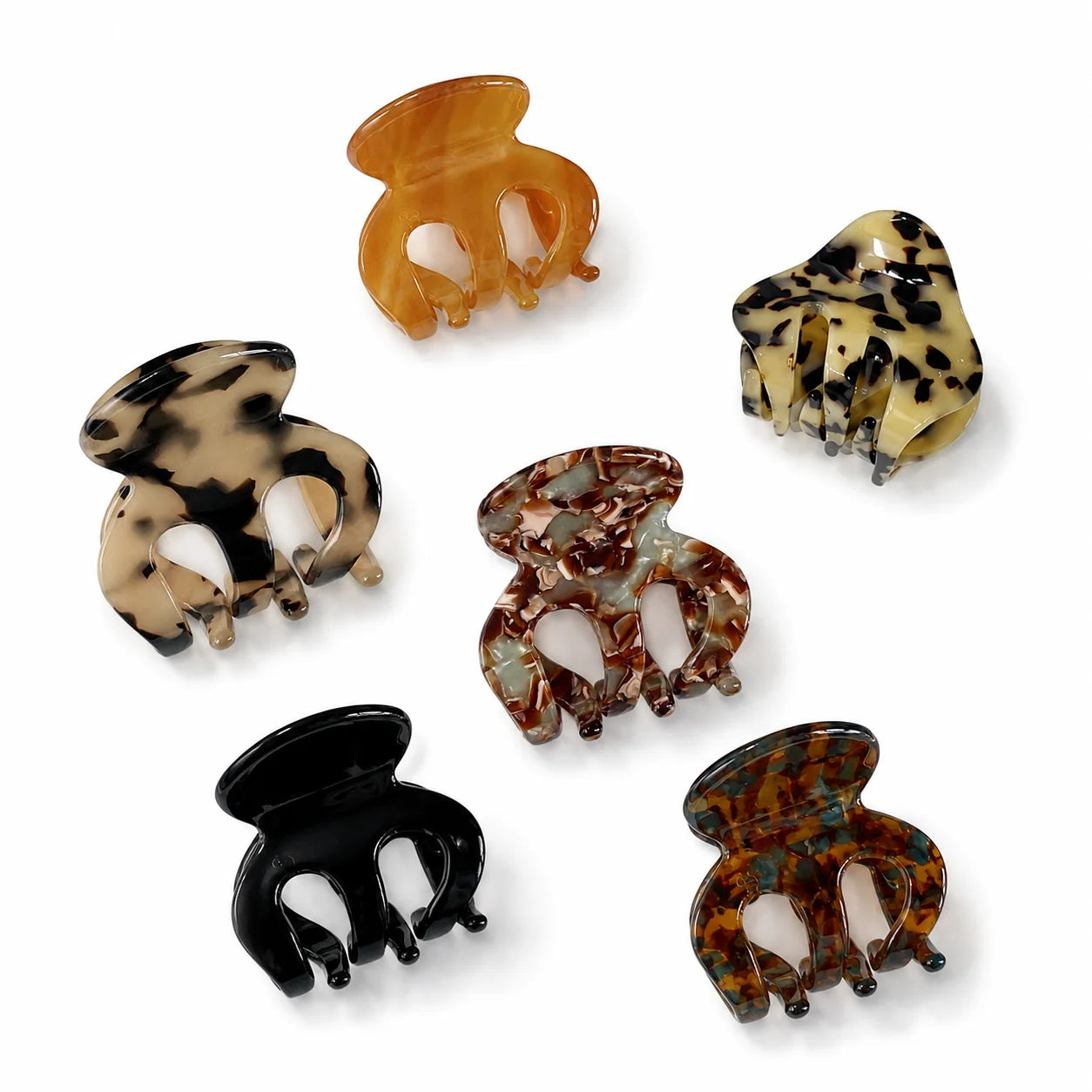 Womens Vintage Mini Small Non-slip Spider Acetate Hair Claw Clips Pin Grasping Barrettes for Girls Women Accessories
