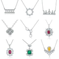 Silver Necklaces Zircon Stone Fahion Dainty Necklace Pendant 925 Sterling Silver Women Necklaces