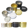 Hot Sale Metal Tin Cans Gold Silver Black Empty Round Gift Box Storage Candle Tin Can for Candle Making