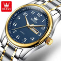 OLEVS 5567 Fashion Lovers Watches Top Clock Luxury Quartz Wrist Watch Men and Women Calender Week Full Steel Couple Wristwatches