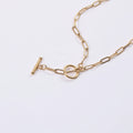 Accessories Women Permanent Jewelry 18k Pvd Gold Plated Toggle Paper Clip Chain Necklace