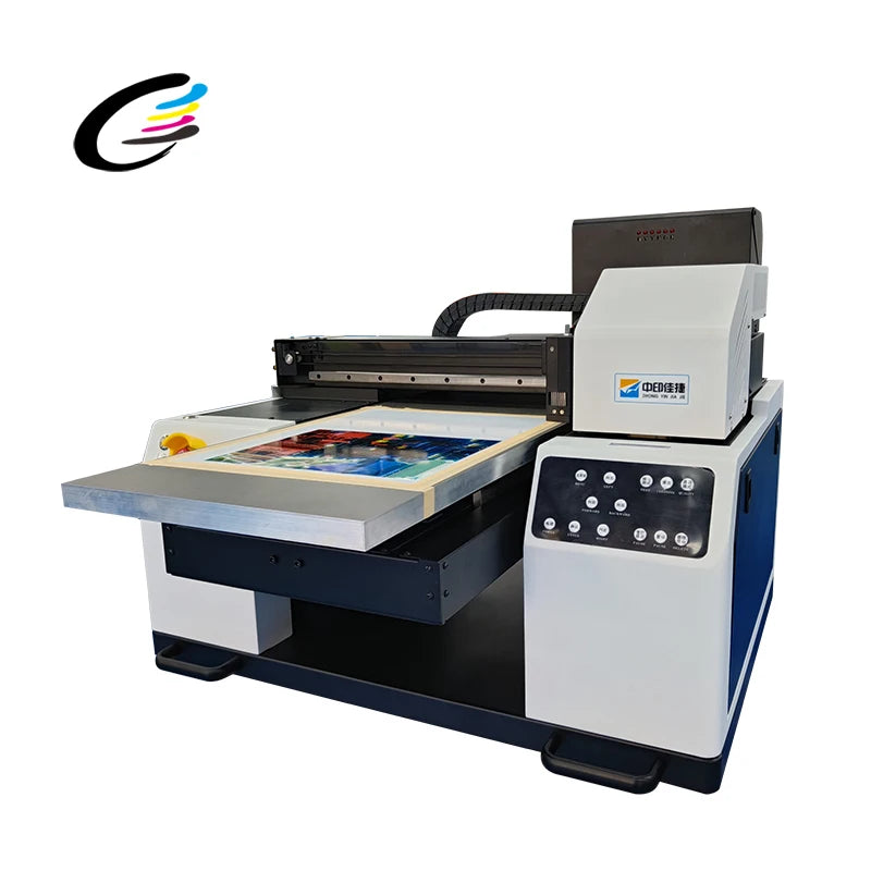 FCOLOR Small A4 Flatbed LED UV Printer Flat Bed Inkjet Printing Machine Uv Printer A3 With Laminator for Cup Acrylic Bottle PVC