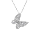 Daidan Zircon Necklace Pendant 925 Necklace Women Bling Chain Dainty Sterling Silver Luxury Butterfly Necklace